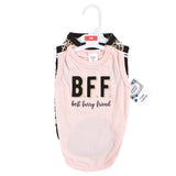 Luvable Friends Dog Pet Dog and Cats Cotton T-Shirts 2pk, BFF Leopard, Small