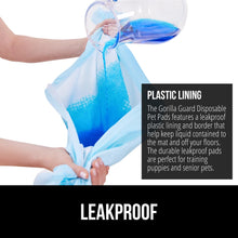 Load image into Gallery viewer, Gorilla Guard Disposable Puppy Pads, 100 Count 22x22 in, 5 Layer Pee Pads for Dogs, Absorbent Diaper Changing Pad, Dog Potty Training Supplies, Quick Dry Pet Housebreaking Essentials for Puppies
