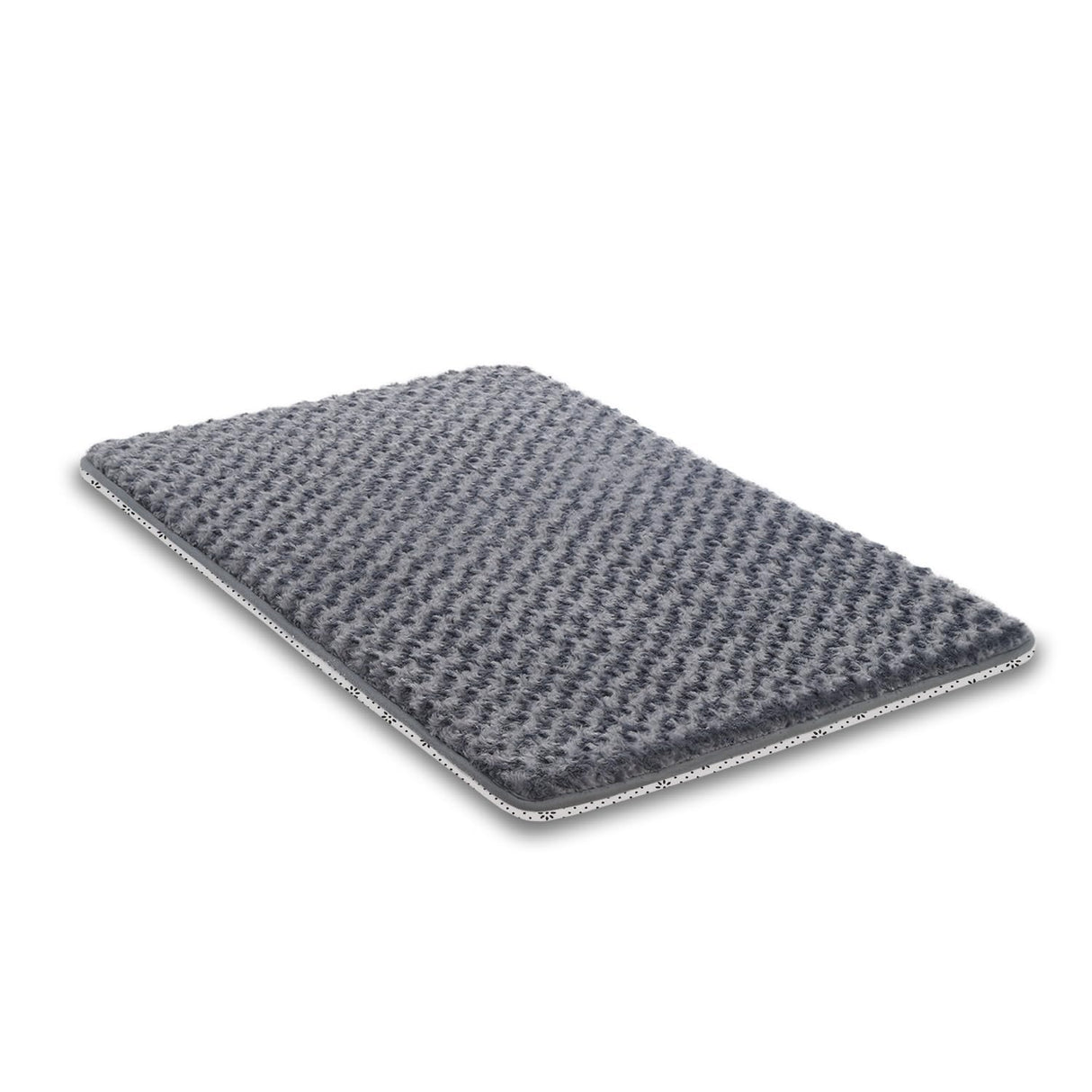 Small Dog Bed for Crate High Resilience Foam Crate Pad Mat for Medium Dogs Washable Anti-Slip,17" x 11",Dark Gray
