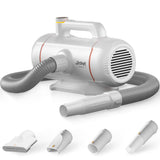 JirPet Dog Dryer for Pet Grooming, Professional 5.0HP/2400W High Velocity Dog Hair Dryer for Grooming, Pet Hair Force Dryer with 3 Temp & Stepless Airflow, Wall-Mount & Portable for Pet Grooming Salon