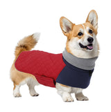 Geyecete Corgi Sweater for Dogs Corgi Clothes,Miniature Corgi Coat,Corgi Jacket for Dogs Warm Waterproof Windproof,High Neckine String Holes-Red-L