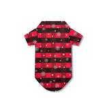 Wiryuouvt Snowflake Plaid Dog Christmas Outfit Dog Shirts Collared Polo T-Shirts for Small Medium Dogs Cats Boy Girl Cozy Lightweight Puppy Clothes for Small Dogs Boy Girl Christmas Party Photo Event