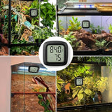 2 PCS Reptile Thermometer and Humidity Gauge for Bearded Dragon with On-Off, Reptile Tank Accessories for Jumping Spider, Leopard Gecko, Hermit Crab, Gecko, Ball Python, Lizard