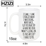 Funny Old People Mug I Came I Saw I Forgot What I Was Doing Senior Citizens - Funny Sarcastic gifts for Elderly Grandma Grandpa Mom Dad Aunt Birthday Gift Retirement Gift White 15oz Ceramic Coffee Mug