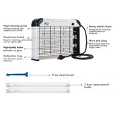 SPICA 2 Pack Insect Killer Bug Zapper Indoor, 20W Electronic Mosquito Fly Moth Wasp Pest Killer, Includes 4 Replacement Light Bulbs