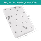 Biloban Waterproof Dog Beds for (Large) Dogs, Washable Mat Pad, Memory Foam Dog Beds & Furniture for Small/Medium Large/XL/XXL Pet with Removable Cover (Light Grey)