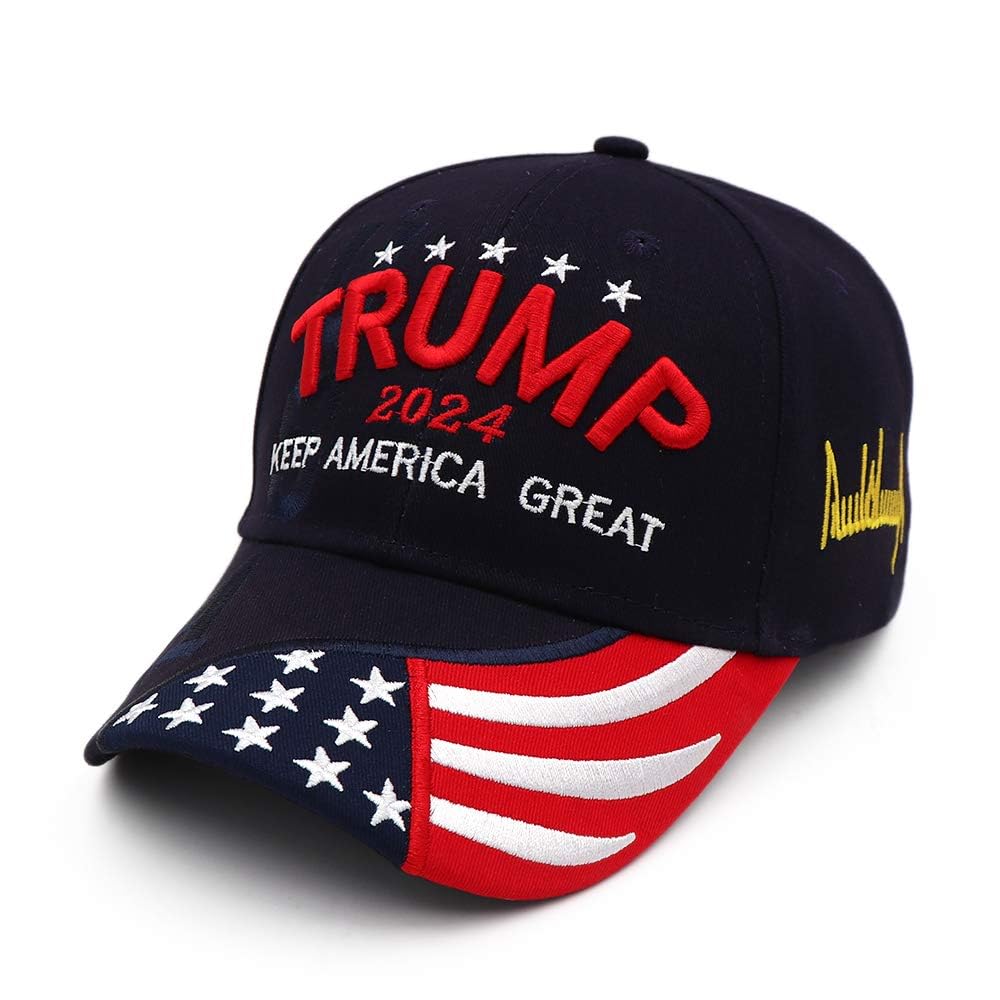 Trump 2024 Hat, Donald Trump 2024 MAGA Hat Embroidery Adjustable Keep America Great Baseball Cap