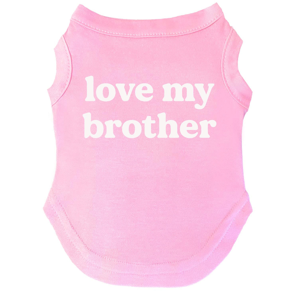 Love My Brother Gender Reveal Dog Tee Shirt Sizes for Puppies, Toys, and Large Breeds (Baby Pink, X-Large 1221)