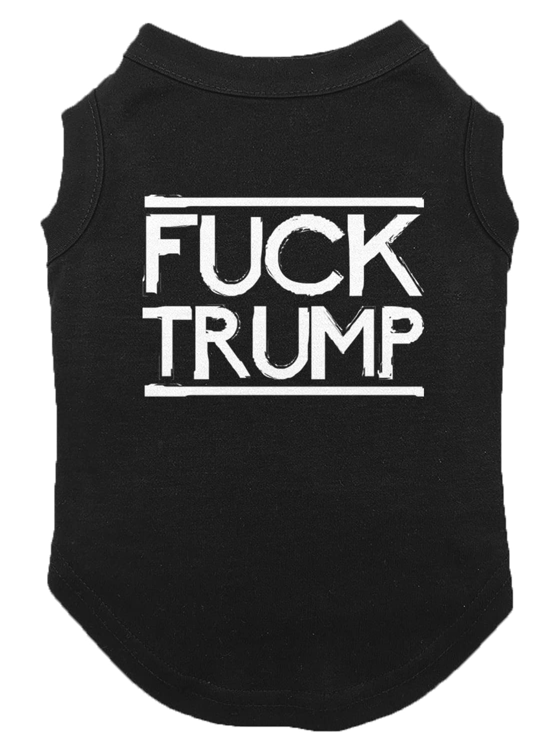 Fuck Trump - Funny Anti MAGA Dog Shirt (Black, 2X-Large)