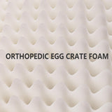 Patas Lague Orthopedic Dog Bed Large Sized Dog 36''X24'', Waterproof Soft Comfortable Egg Crate Foam Large Pet Beds Crate Mat with Removable Washable Cover and Nonskid Bottom, Black