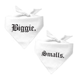 Biggie and Smalls Matching 90's Hip Hop Dog Bandana 2 Pack (White, OS 403/407) GB