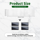Qualirey Sticky 47 Inch Ultra Large Mouse Trap Mouse Glue Traps Sticky Rat Trap That Work for Trapping Rats Roaches Rodents Heavy Duty Pre Baited Mats Indoor Outdoor Catch Pest Trap (Clear, 4 Pcs)