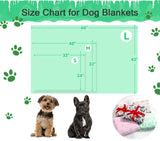 Green Throw Dog Blanket for Puppy Gifts, Dog Stuff Used for Pet Beds, Washable Soft Puppy Essentials Accesssories