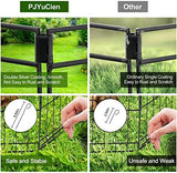PJYuCien Dog Playpen - Metal Foldable Dog Exercise Pen, Pet Fence Puppy Crate Kennel Indoor Outdoor with 8 Panels 30”H & Top Cover and Bottom Pad for Small Medium Pets