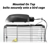 Oiibo Bird Cage Light Fixture Combo Kit, AvianSun Lamp Hood with 2.4% UVB UVA 20W Compact Fluorescent Bulb for All Kinds Captive Birds
