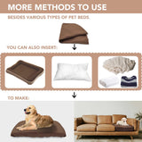 Dog Bed Cover Waterproof Replacement Machine Washable Covers for 20x15 Inch Dog Bed Heavy Duty Scratch Resistant Mattress Protector Pet Bed Cover Only Brown