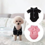 Dog Silk Pajamas Clothes Soft Breathable Pet Shirts Puppy Pjs Dog Pajamas for Small Dogs Cats Dog Outfits Holiday Dog Clothes Breathable Shirt Dog Pajamas Shirts Pet Pullover Dog Apparel Black S