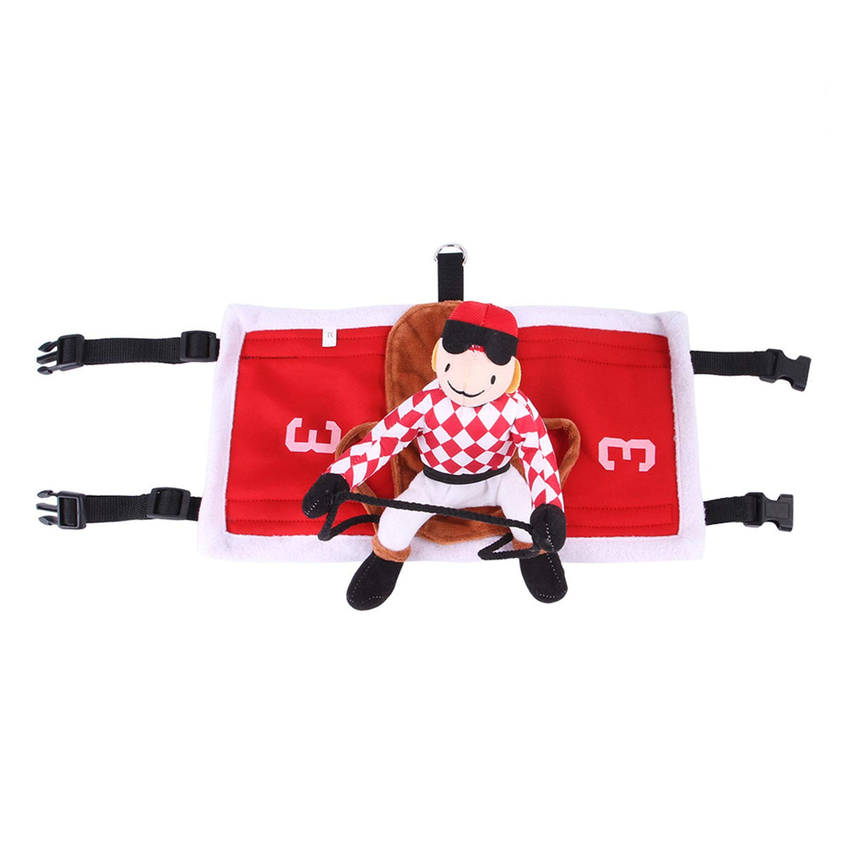 SEIS Halloween Dog Jockey Pet Horse Race Costume Cat Funny Clothes for Halloween Party Cosplay Taking Photo (XXS (Chest Circumference 30-40cm/11.8"*15.7"))