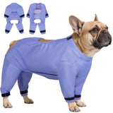 OUOBOB Waterproof Dog Bodysuit for Large Dogs, Dirt Guard Dog Jacket for Muddy Walks & Wet Weather, Lightweight Bodysuit for Belly Protection for Shiba Inu, Shelties, Bulldogs - L