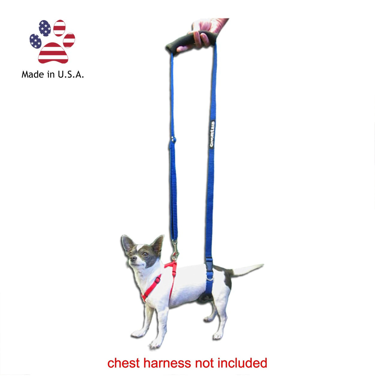 GINGERLEAD Dog Support Sling Harness, X-Small Fits Little Pets Under 25 lbs or Dachshunds with IVDD, Spinal Disc Disease, or Back Injuries. Assist Old or Recovering Pets. Chest Harness NOT Included.