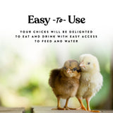 Harris Farms Chick Drinker and Feeder Bundle Kit – Contains 1 Screw on Chick Feeder Base and 1 Screw on Chick Drinker Base – 2 QT Plastic Jars – Made from BPA Plastic – Easy to Clean