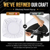 DIVA EN CAMINO DEC Water-Resistant Stretchable Desk Office Chair Seat Cushion Covers - Universal Spandex Computer Chair Slipcover - Removable Washable Cushion Protectors for Dogs, Cats, Black