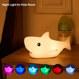 ZKLiLi Shark Night Light for Kid, Shark Lights for Boys Girls Christmas Gifts Nightlight Kids Teens Room Decor, Silicone Animal Night Lamp Gift(Shark)