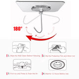 Adhesive Wall Hooks for Hanging Heavy Duty 50 lbs Large Hooks for Walls No Damage, Towel Sticky Clear Hook, Waterproof, Home, Bathroom, Kitchen, Office, and Outdoor 10 Pack