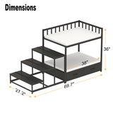 GDLF Dog Bunk Beds for Large Dogs, Dog Bedside Bed with Stairs & Storage, Space-Saving Indoor pet Furniture