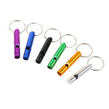MIDELONG 6 pcs Emergency Whistle with Key Chain, Aluminum Extra Loud Safety Survival Whistle Keychain for Outdoor Sports Camping Hiking Boating Hunting, 6 Colors