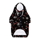 Howilath Puppy Cat Hoodies Coat Sweater, Christmas Snowflake Candy Pet Clothing Sweatshirt with Hat Zipper Outfit - L