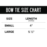 THE WORTHY DOG Pet Bow Tie for Dogs & Cats – Soft Printed Polyester Collar Bow Tie with Touch Fastener, Attaches to Any Collar - Cupid Pattern, Red, Large