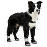 YAQUHO Upgraded Dog Suspender Boots, Waterproof Dog Rain Boot, Anti-Slip Winter Snow Dog Shoes Leggings, Adjustable Suspender Boots for Large Dogs, Paws Protector for Outdoor Dogs Walking Hiking (L)