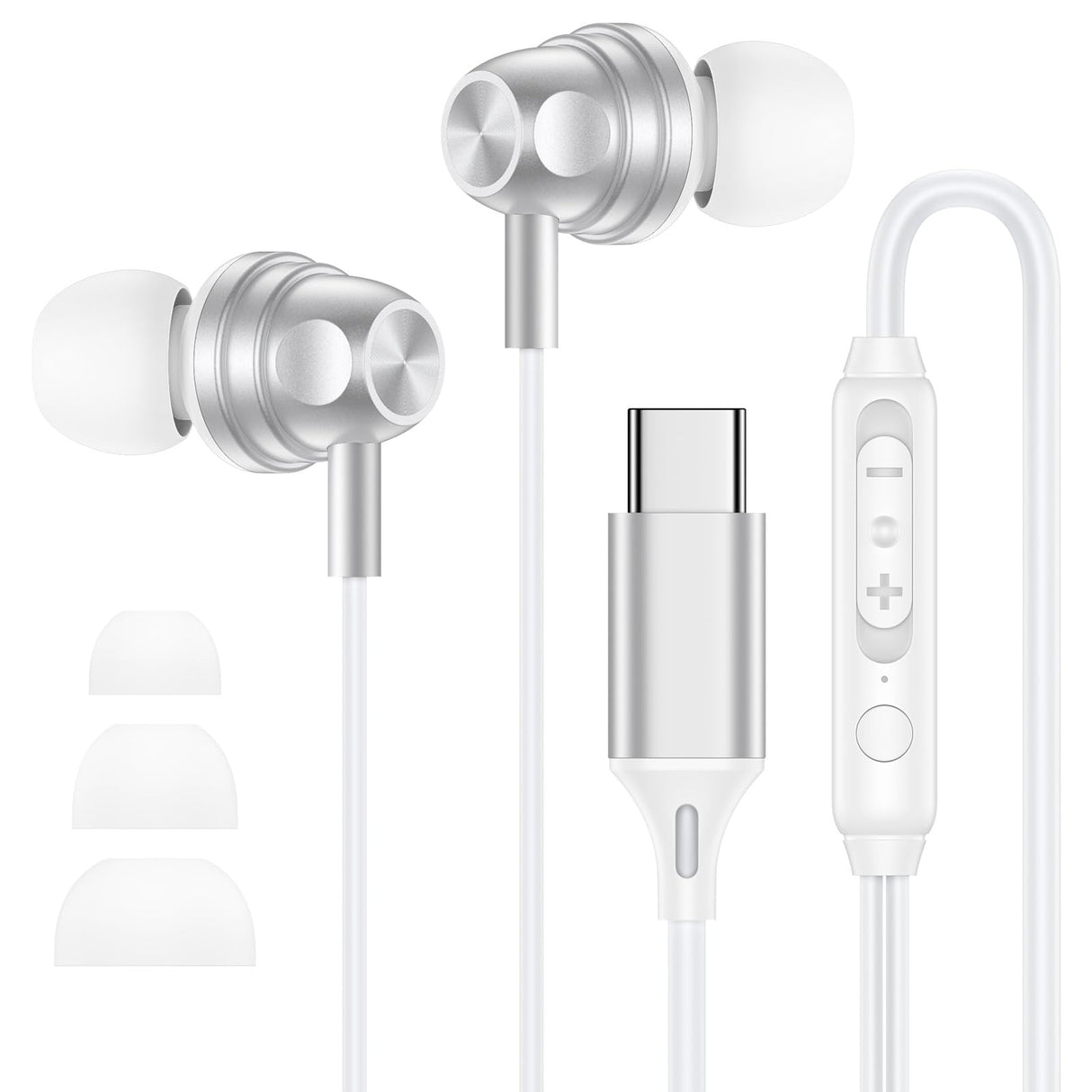 Wired Earbuds for iPhone 17e/17/17 Pro/17 Pro Max/16e/16/16 Plus/16 Pro Max/15 Plus/15 Pro/15 ProMax Ear Buds USB C Wired Headphones Type C Earphone with Microphone, Volume Control, Noise Canceling
