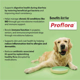 Proflora Probiotics for Dogs-Complete Gut Health & Immune Support. Easy to Use Digestive Multi-Strain Probiotics. Easier Diet Transitions, Healthier Skin & Coat & Helps Treat Diarrhea. 30 Packets.