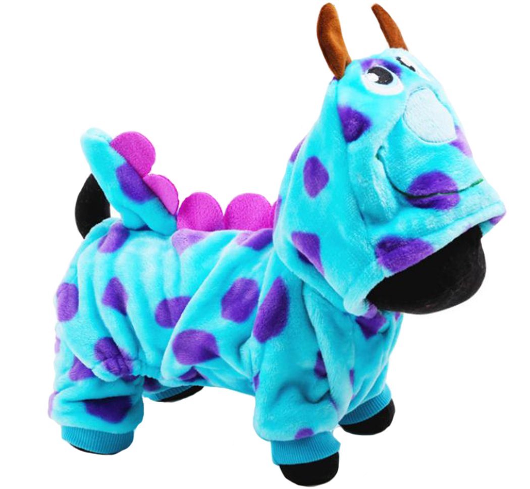 Gullor Autumn Winter Warm Comfortable Adorable Dinosaur Shape Pet Dog Clothes - XS