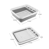 Collapsible Dish Drying Rack Portable Dinnerware Drainer Organizer for Kitchen RV Campers Travel Trailer Space Saving Kitchen Storage Tray