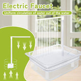 WQY GroceryShop Parrot Bathtub Indoor Automatic Bath Shower with 180 ° Circulating Faucet Contains USB and Power Plug for Medium Birds African Grey Amazon Conure Parakeet Cockatiel Lovebird