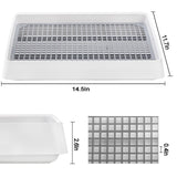 WUWEOT 2 Pack Large Rabbit Litter Box, Shallow Bunny Restroom Litter Tray, Small Animals Litter Pan Toilet Potty Trainer with Grate for Rabbit Hamster Ferret Rats Guinea Pigs Hedgehog Chinchillas
