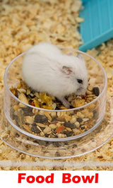 2 Levels Habitat Hamster Home Rodent Gerbil Mouse Mice Rat Wire Cage with Complete Set of Accessories (18" L x 12" W x 15" H, Blue)