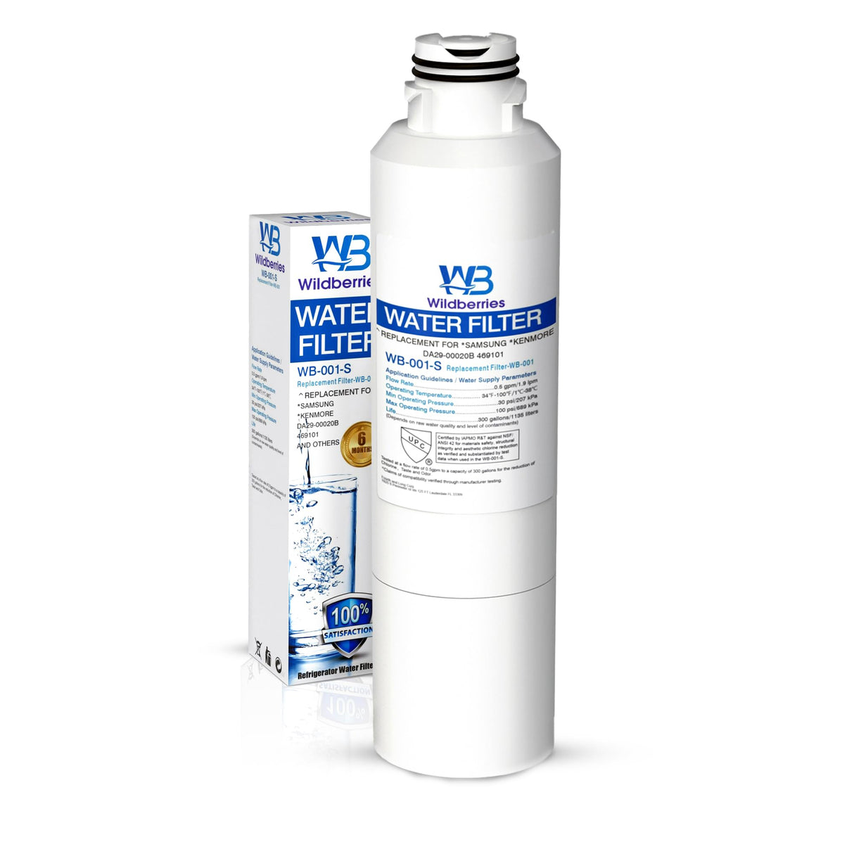 Replacement For Samsung Fridge Water Filter- DA97-08006A Water Filter Compatible With Samsung DA29-00020B, DA29-00019A, HAF-CIN/EXP, HAF-CIN Refrigerator Water Filter, Pack of 1