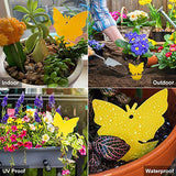 100 Pack Yellow Sticky Traps, Fruit Fly Fungus Gnat Trap for Indoor/Outdoor Use, Houseplant Sticky Bug Insect Catcher Glue Trappers
