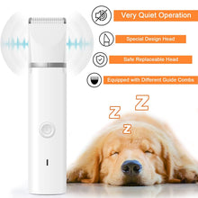 Load image into Gallery viewer, Veeconn Dog Clippers Grooming Kit Hair Clipper-Low Noise Paw Trimmer- Rechargeable - Cordless Quiet Nail Grinder Shaver for Cats and Other Pets
