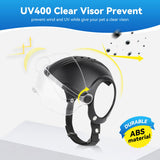 LESYPET Dog Helmet Small Breed, Dog Motorcycle Helmet Drop-Down Clear Visor for Outdoor Motorcycling Windproof Pet Hat with Ear Hole