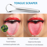 2-Pack Tongue Scraper, 100% 304 Surgical Stainless Steel Tongue Cleaner for Both Adults and Kids, Professional Reduce Bad Breath Metal Tongue Scrapers, Help Your Oral Hygiene (with 2 cases)