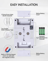 VIBELITE LED Night Light Switch, 12 Total Batteries Included, 200 Lumen Wireless COB LED Switch Light, Under Cabinet, Shelf, Closet, Garage, Kitchen, Stairwell and Emergency, Battery Operated, 4 Pack