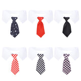 Segarty Neck Tie for Dogs, 6 Pack Adjustable Cute Pet Ties Collars Grooming Accessories Formal Wedding Costume for Medium Large Dogs, Black Red Star Dog Necktie Set Birthday Holiday Party (XL)
