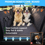 FURRY VOYAGE Back Seat Extender for Large Dogs, Dog Car Seat Cover Hard Bottom Holds 400lbs, Waterproof Nonslip Dog Hammock for Car, Large Car Seat Protector for Car, SUV, Truck, Universal Fit