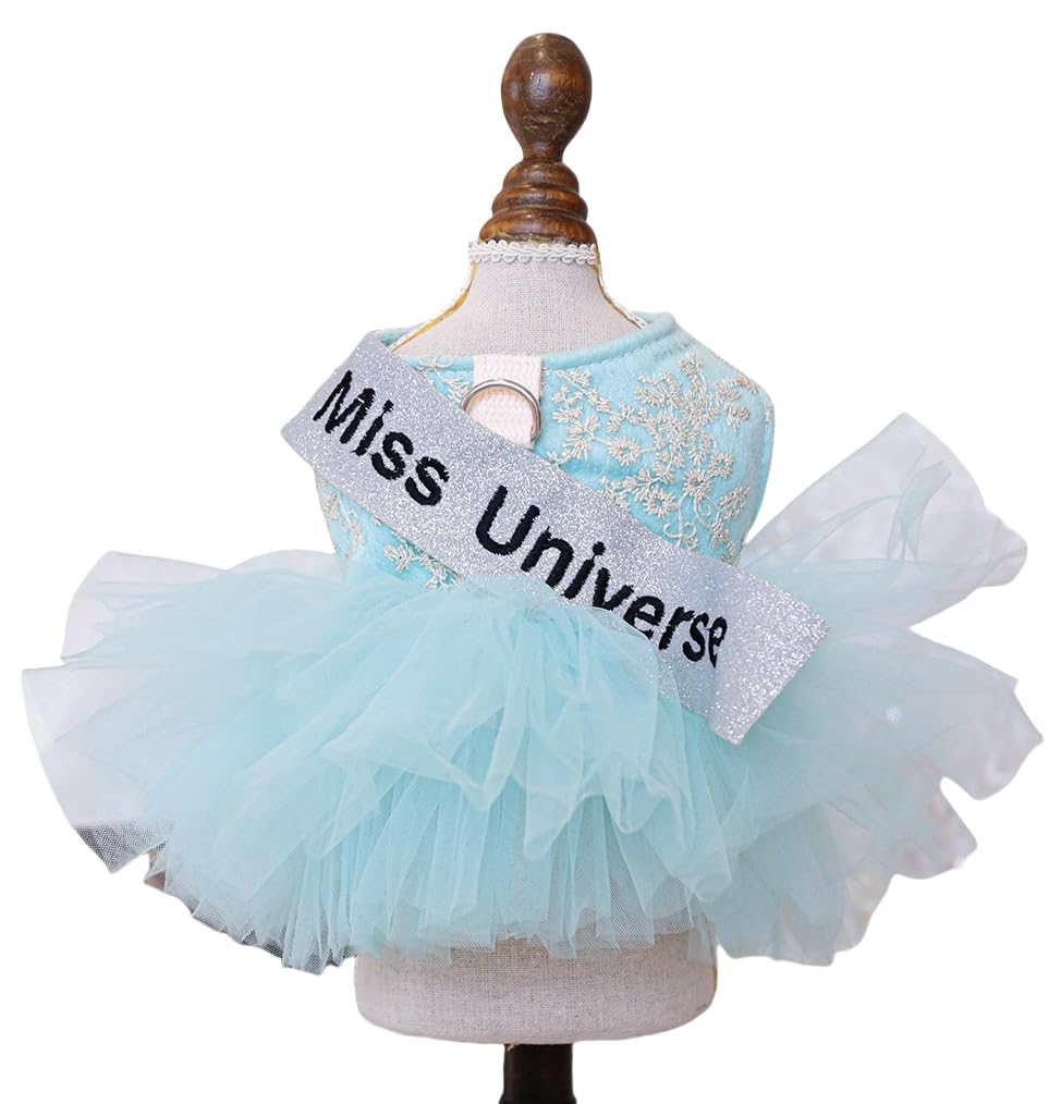 Furbabycare® Fashion Sweet Puppy Dog Autumn and Winter Princess Skirt Pet Dog Lace Cake Camisole Tutu Dress J-Blue X-Small