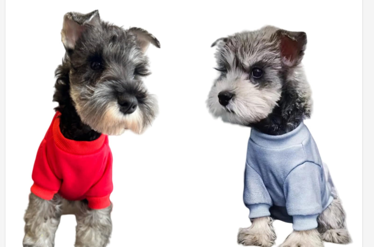 Cat Dog Sweaters - Hairless Cat Cotton Tshirts Pet Clothes - Pullover Kitten T-Shirts with Sleeves - Cats & Small Dogs Apparel (Red+Blue, Large)